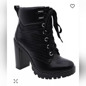 BCBGeneration Women's Black Lace-Up Ankle Boots